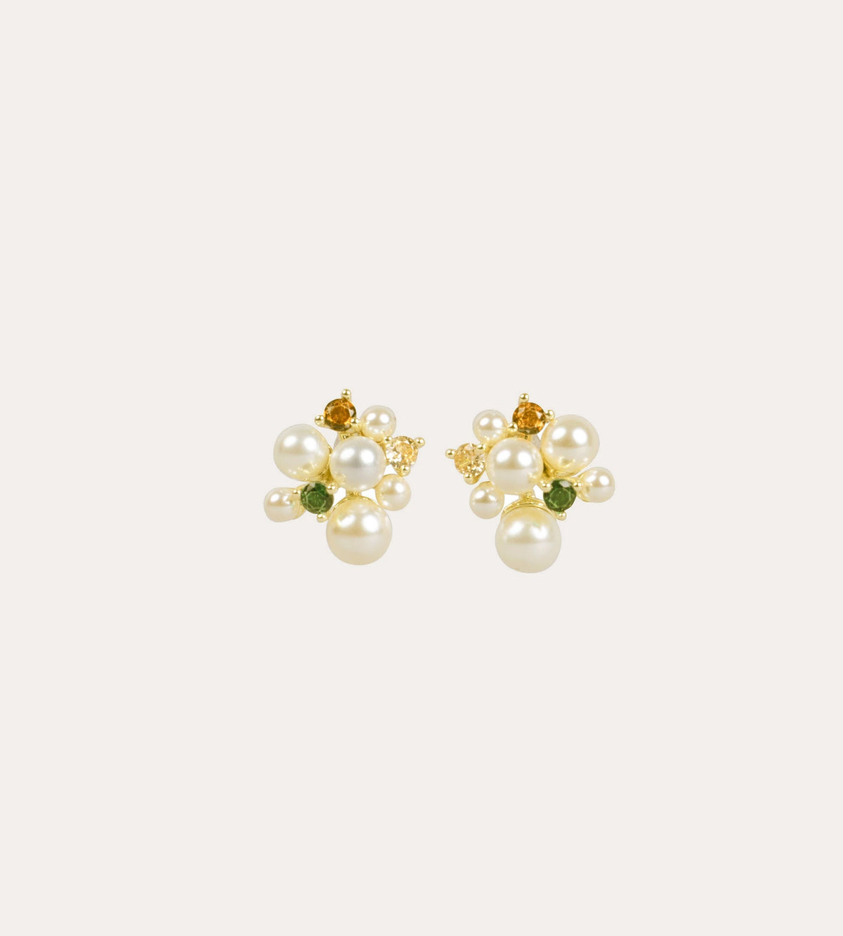 Gemme earring Guld/champagne