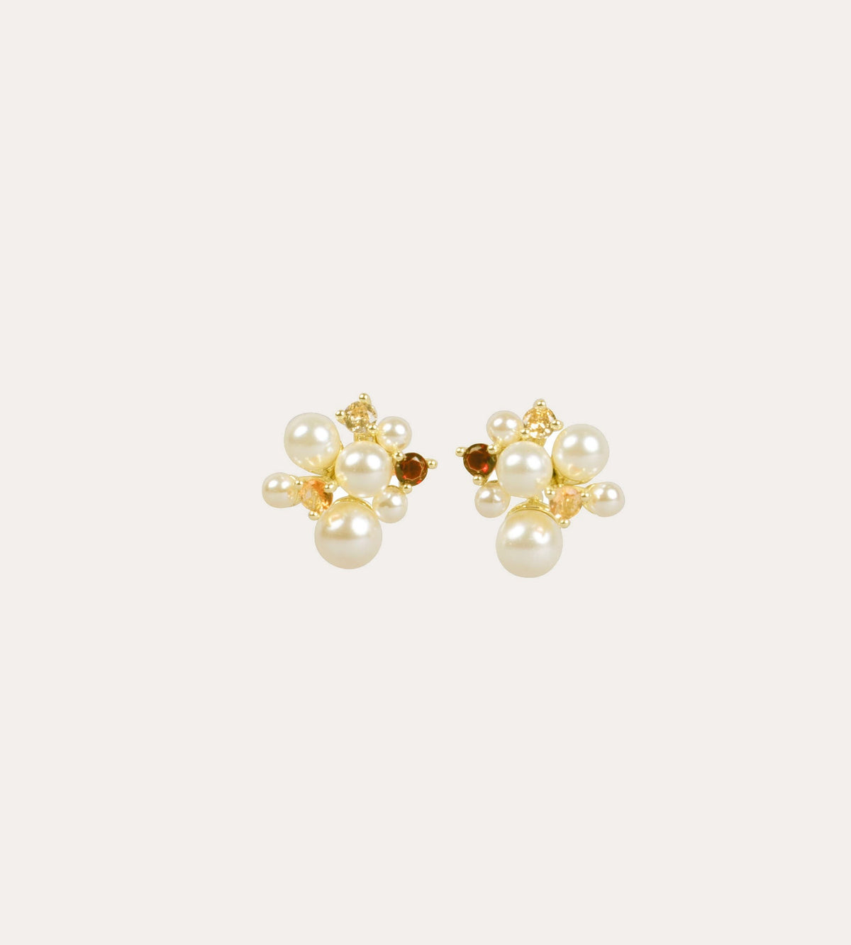 Gemme earring Guld/rosa