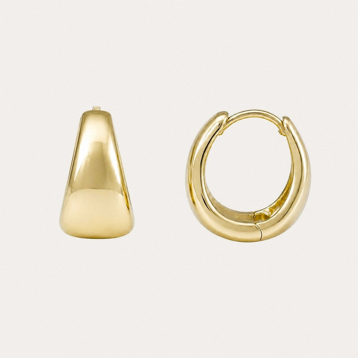 Honey drop ring ear 12mm Guld