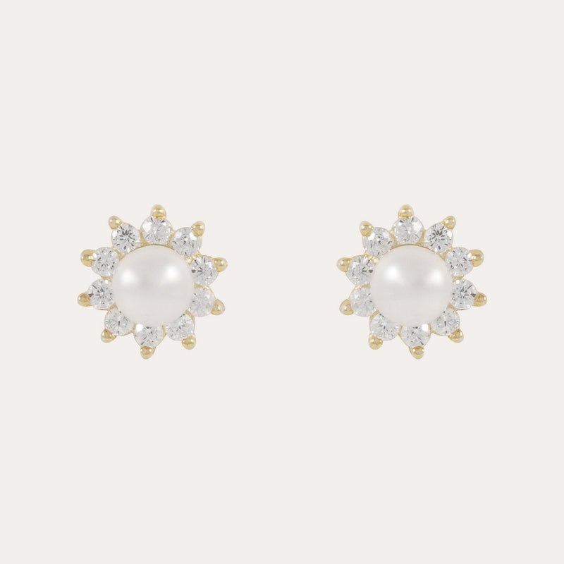 Night pearl crystal earring