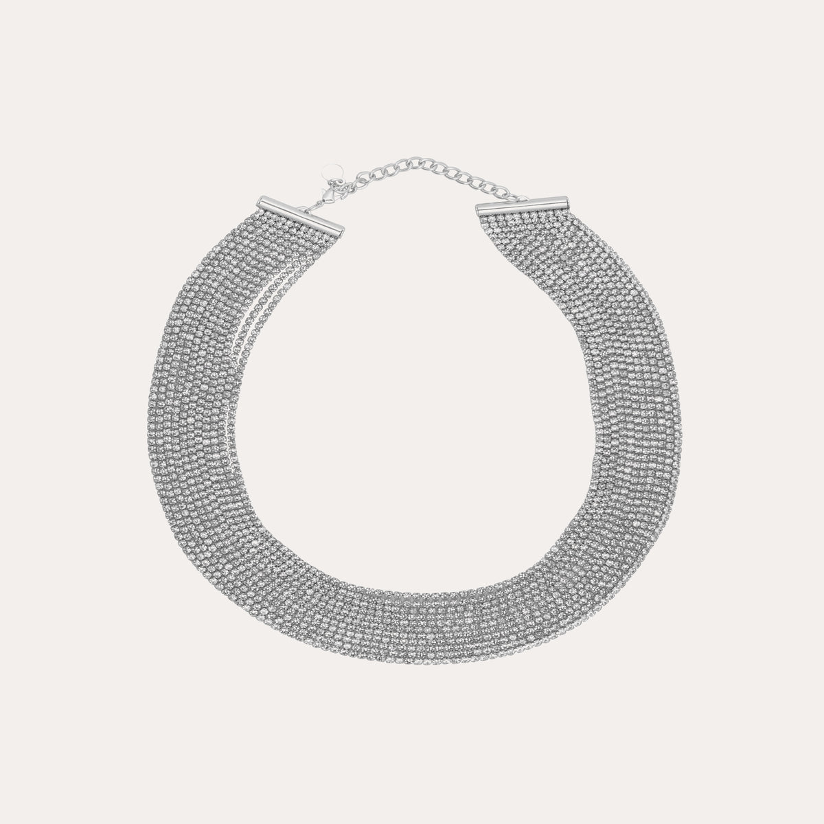 Night big sparkle necklace 40-45 Silver/klar