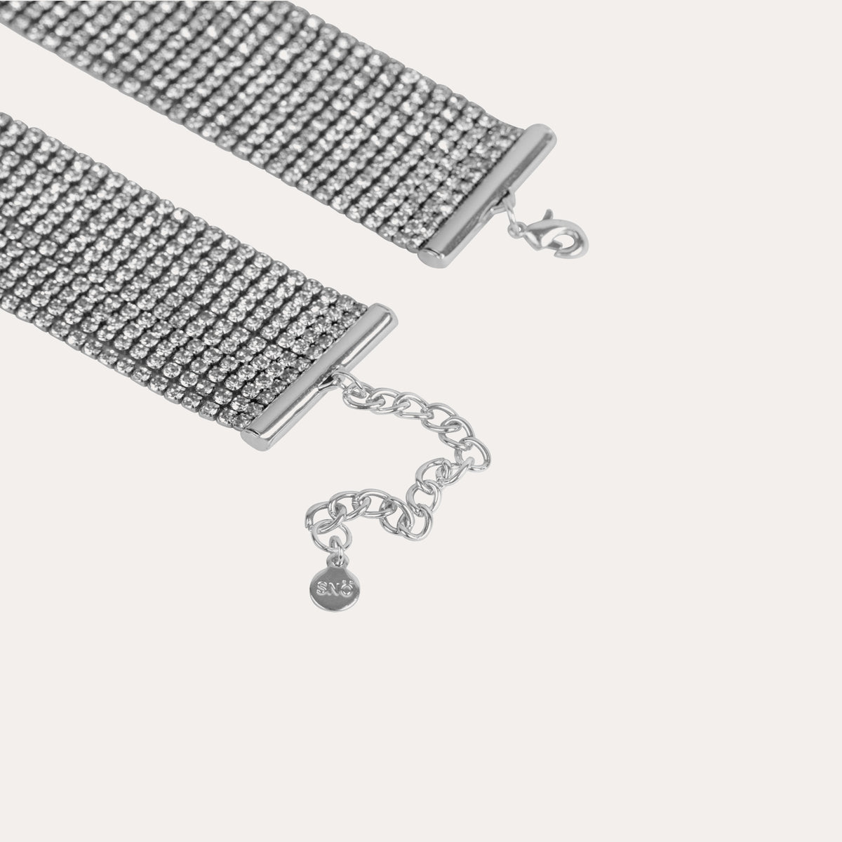 Night big sparkle bracelet Silver/klar