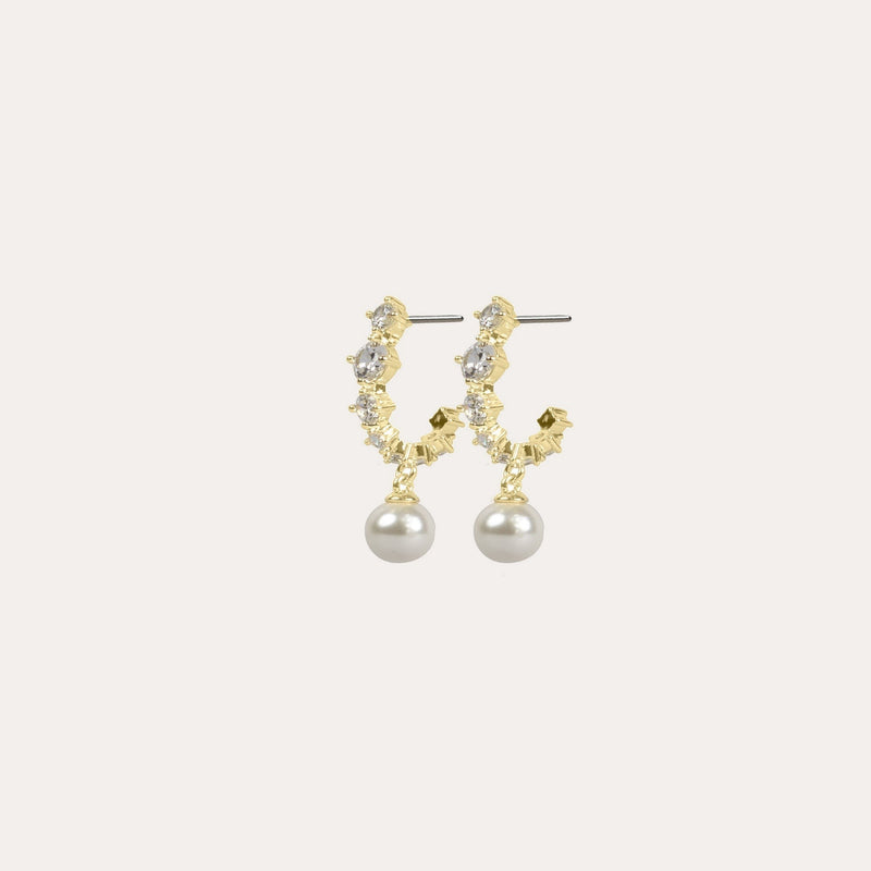 Night pearl pendant earring