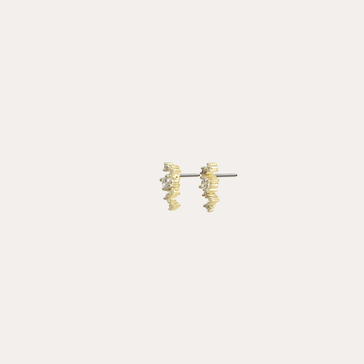 Night small crystal earring Guld/klar
