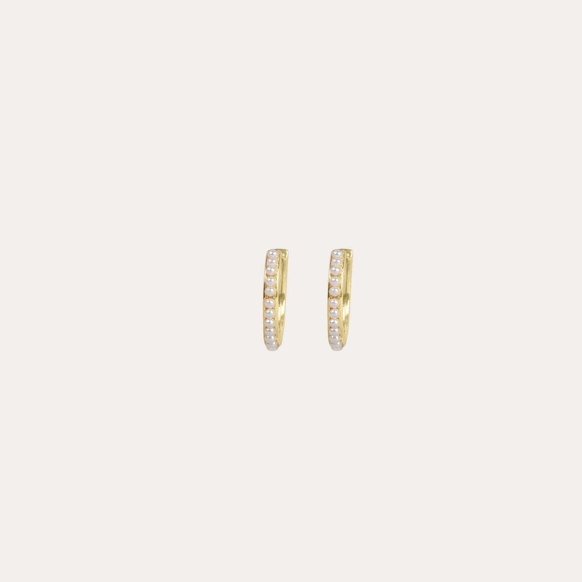 Night pearl ring earring Guld/vit