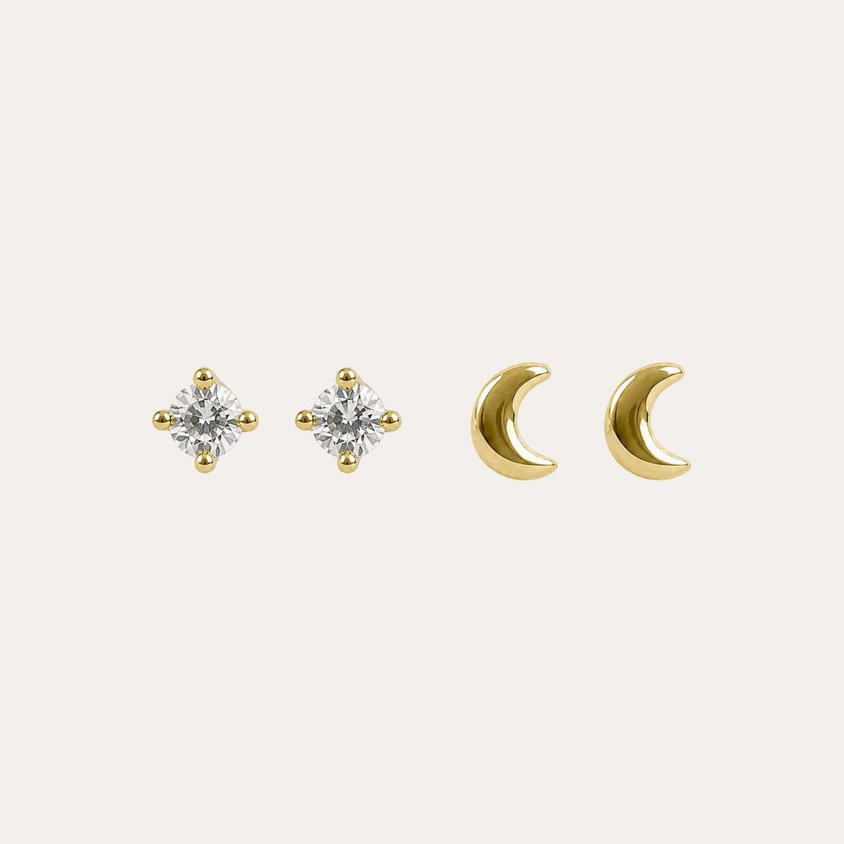 Sky moon earring set