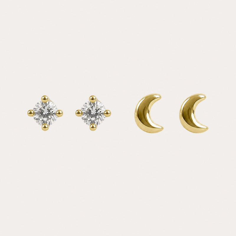 Sky moon earring set