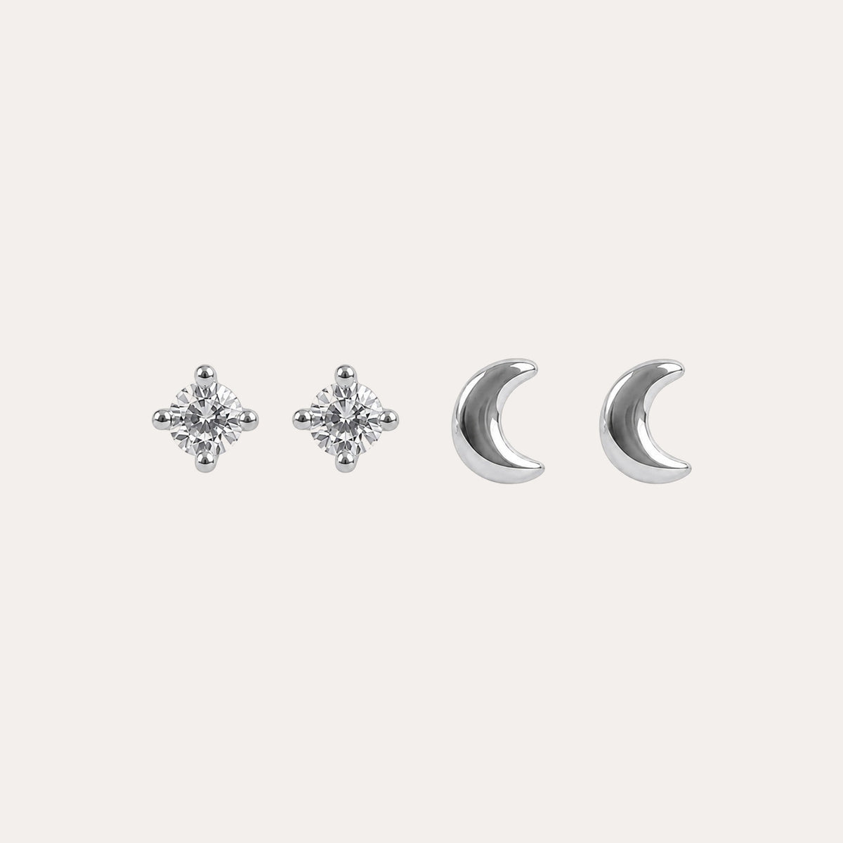 Sky moon earring set