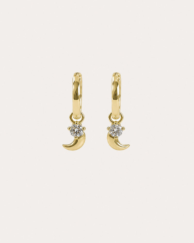 Sky moon pendant earring