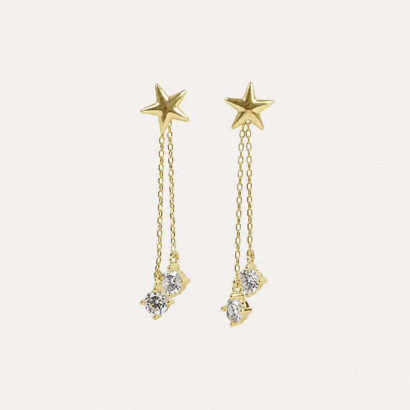 Sky star chain earring