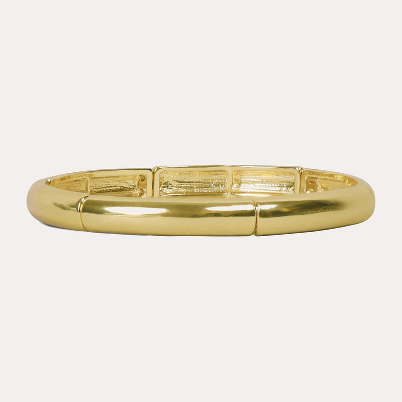Brick shiny oval small elastic bracelet