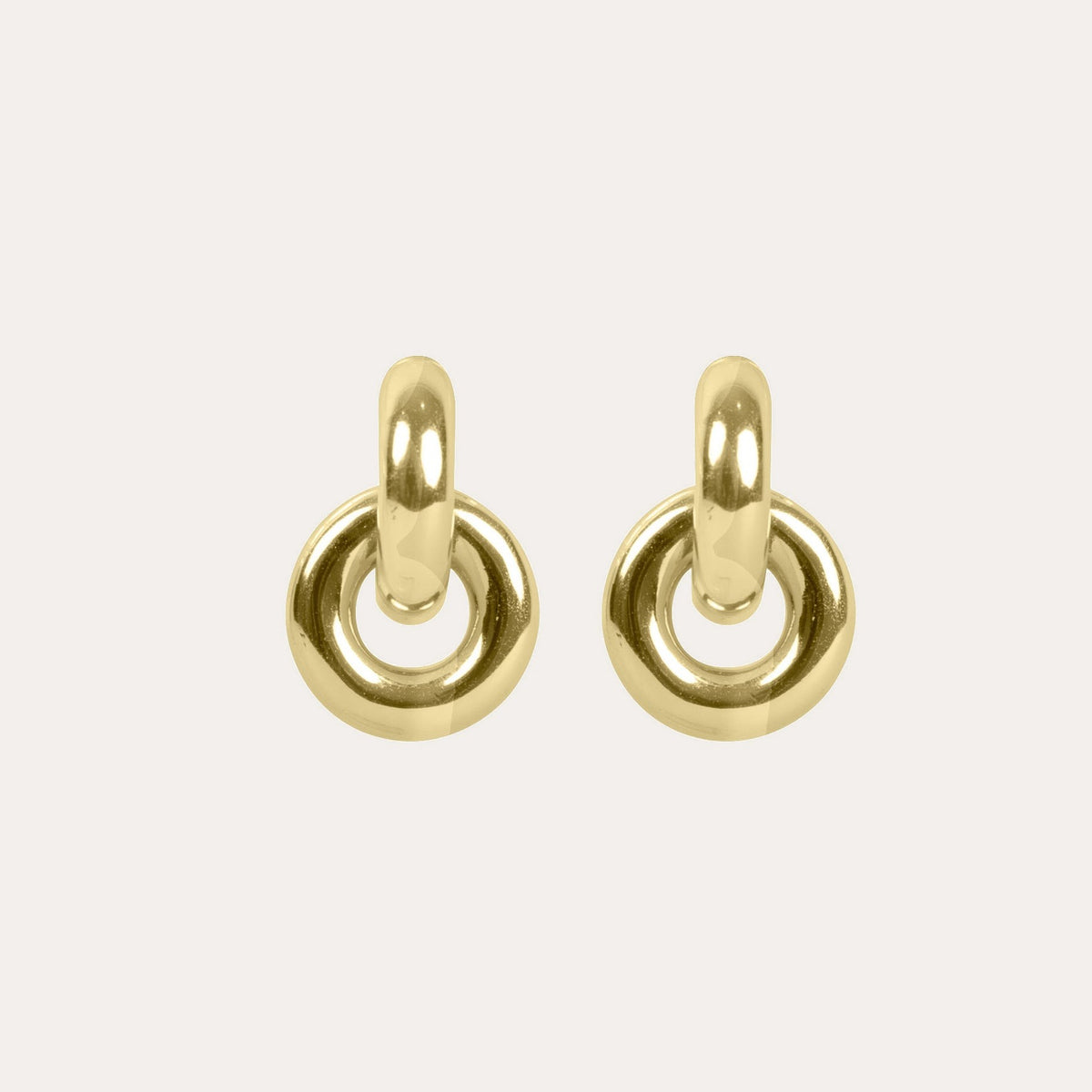 Double big earring Guld