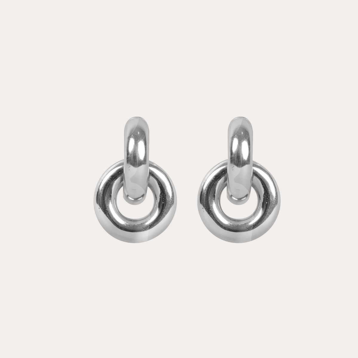 Double big earring Silver