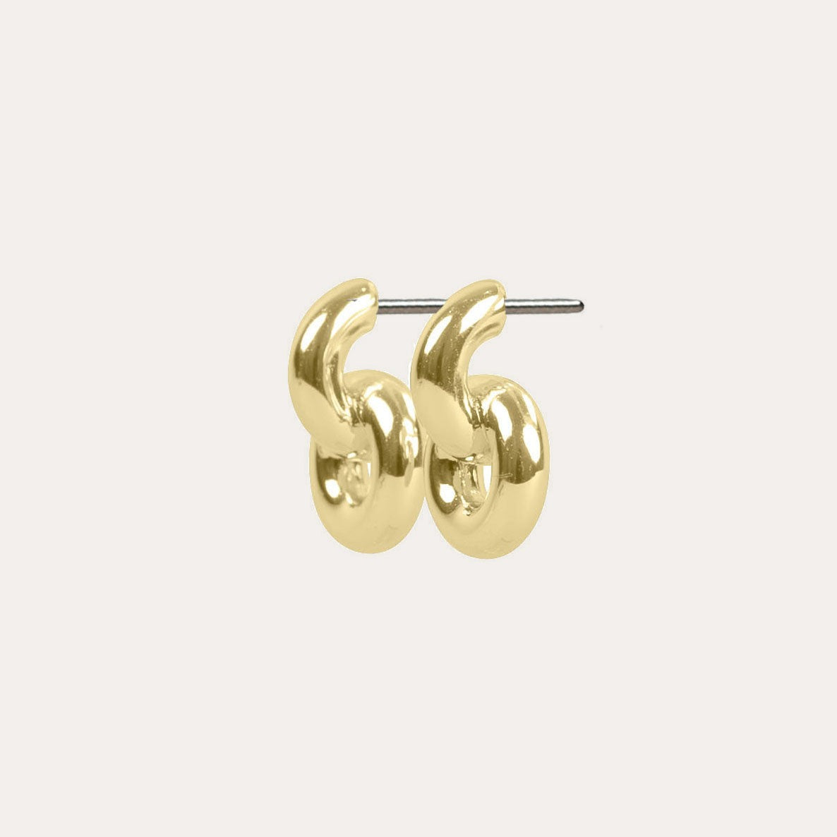 Double chunky earring Guld