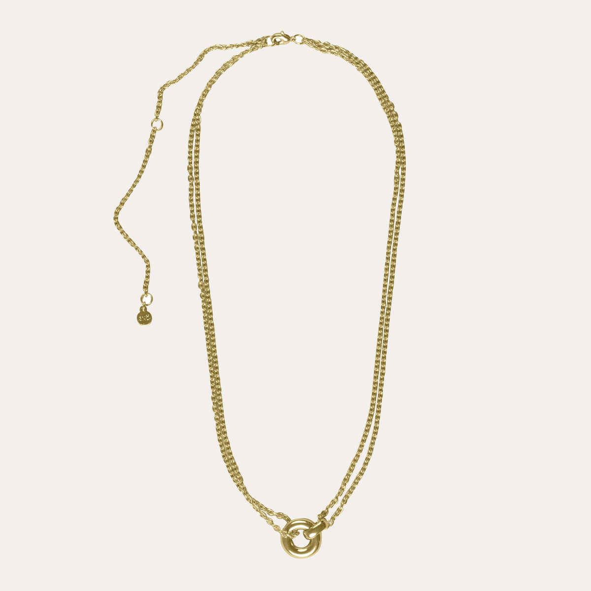 Double necklace 45-60 Guld