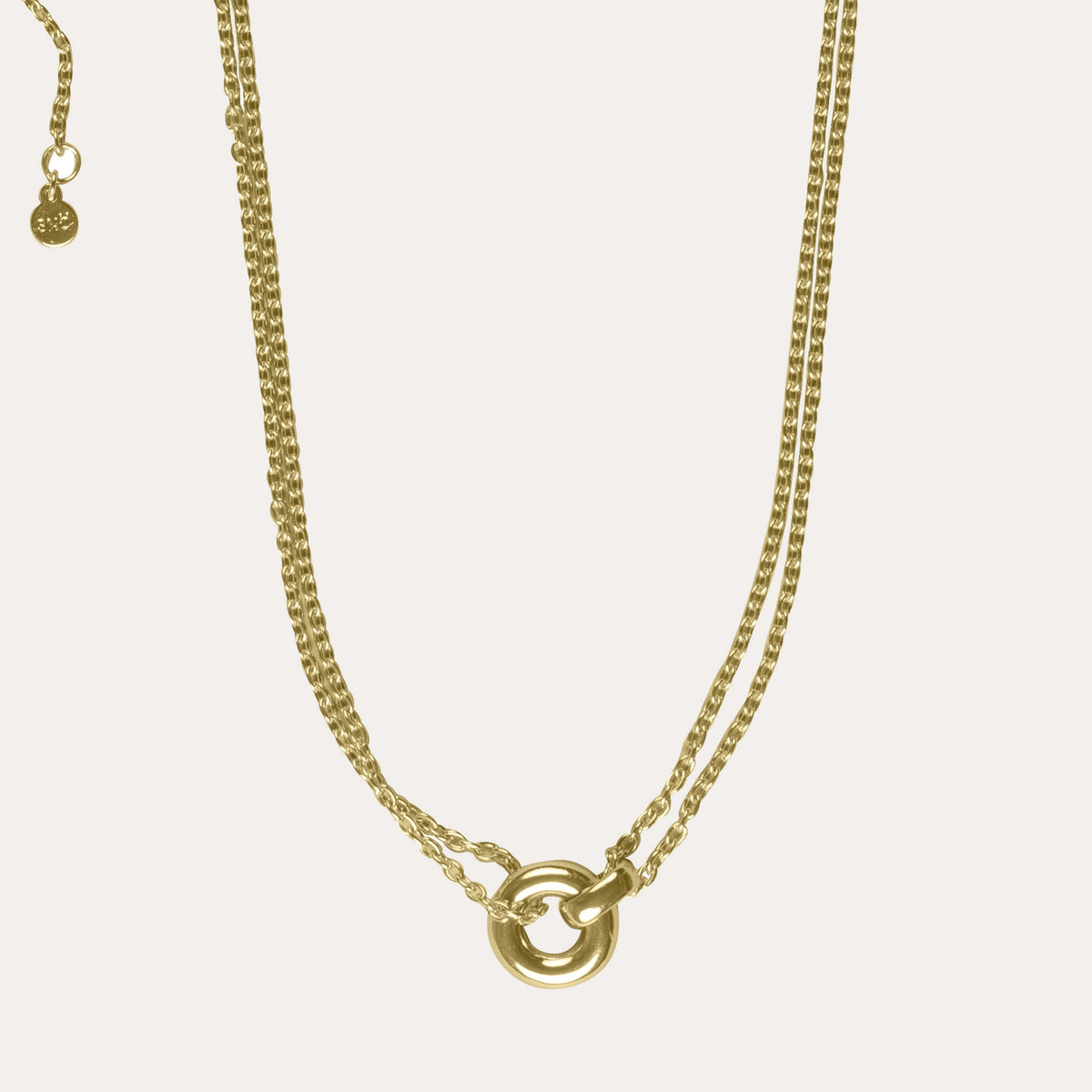 Double necklace 45-60 Guld