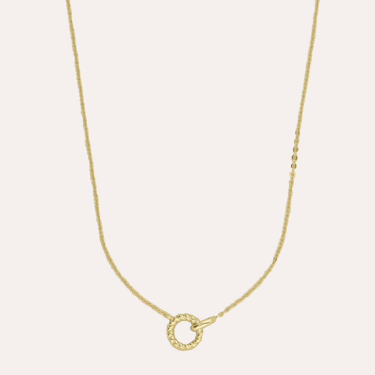 Double small twist necklace 40-45 Guld