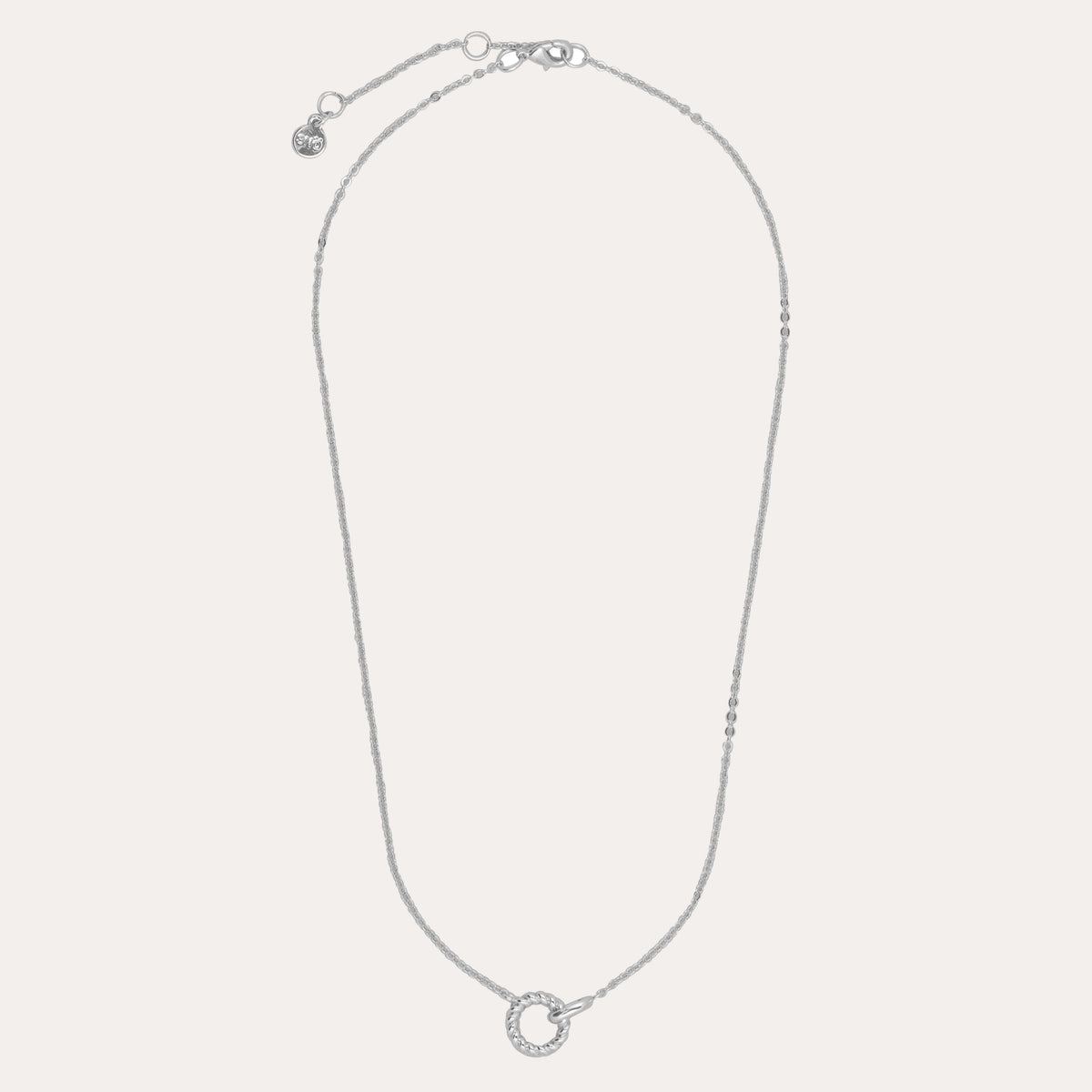 Double small twist necklace 40-45 Silver