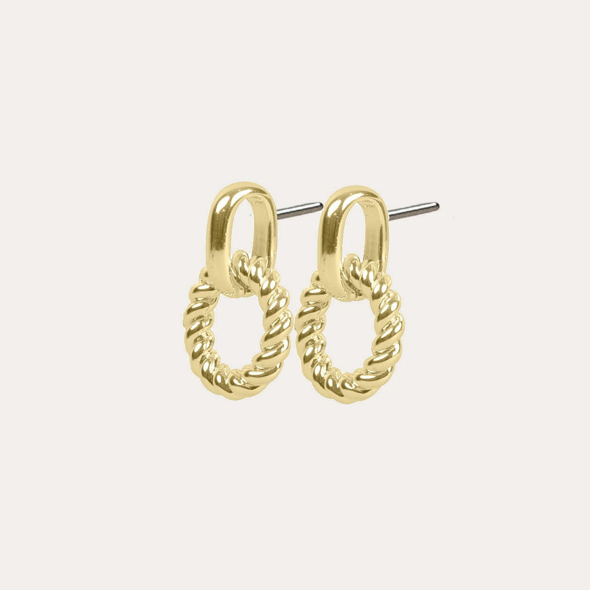 Double twist earring Guld