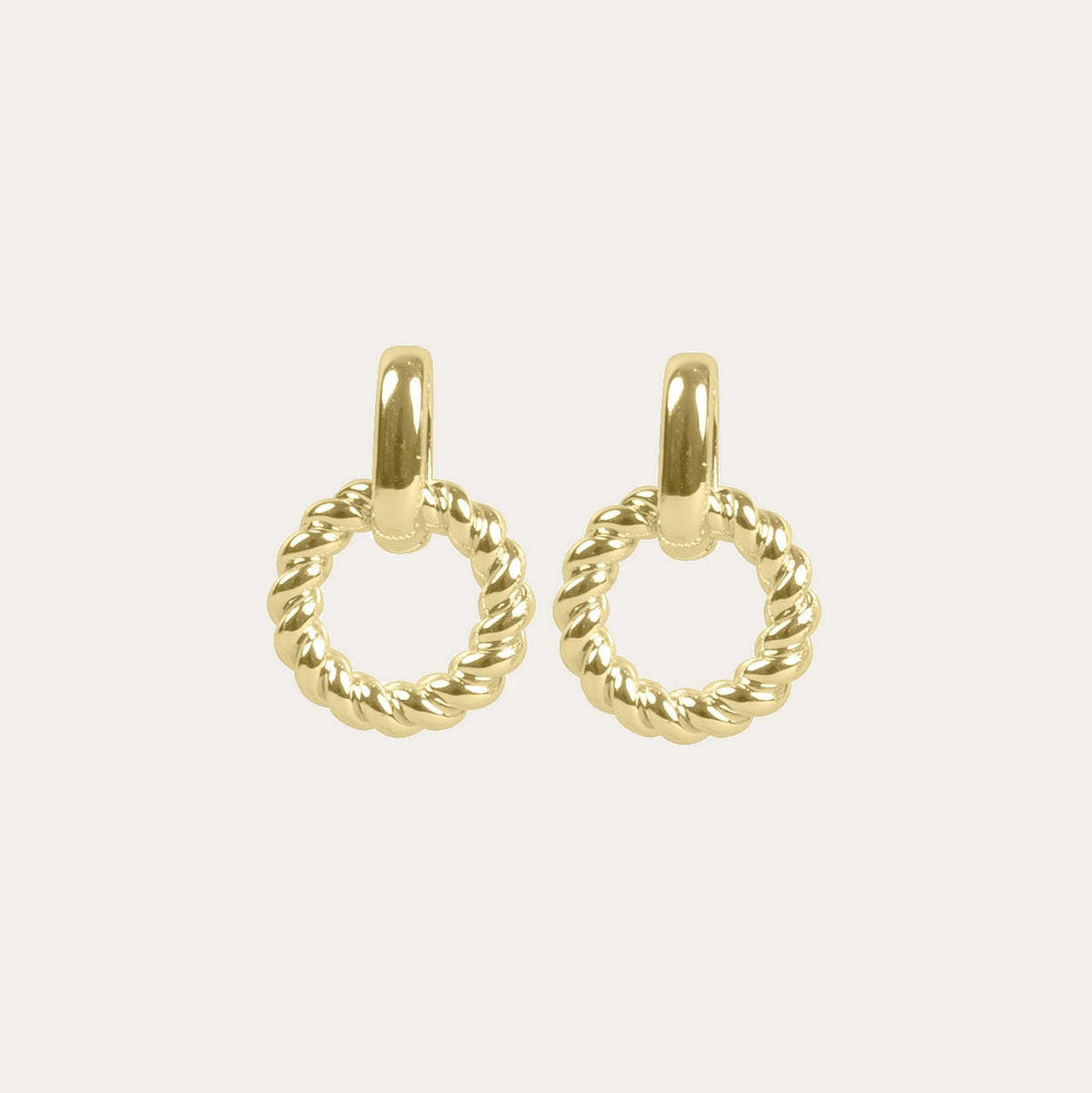 Double twist earring Guld