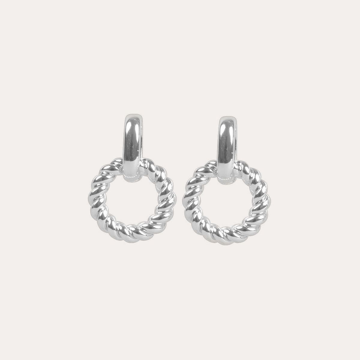 Double twist earring Silver