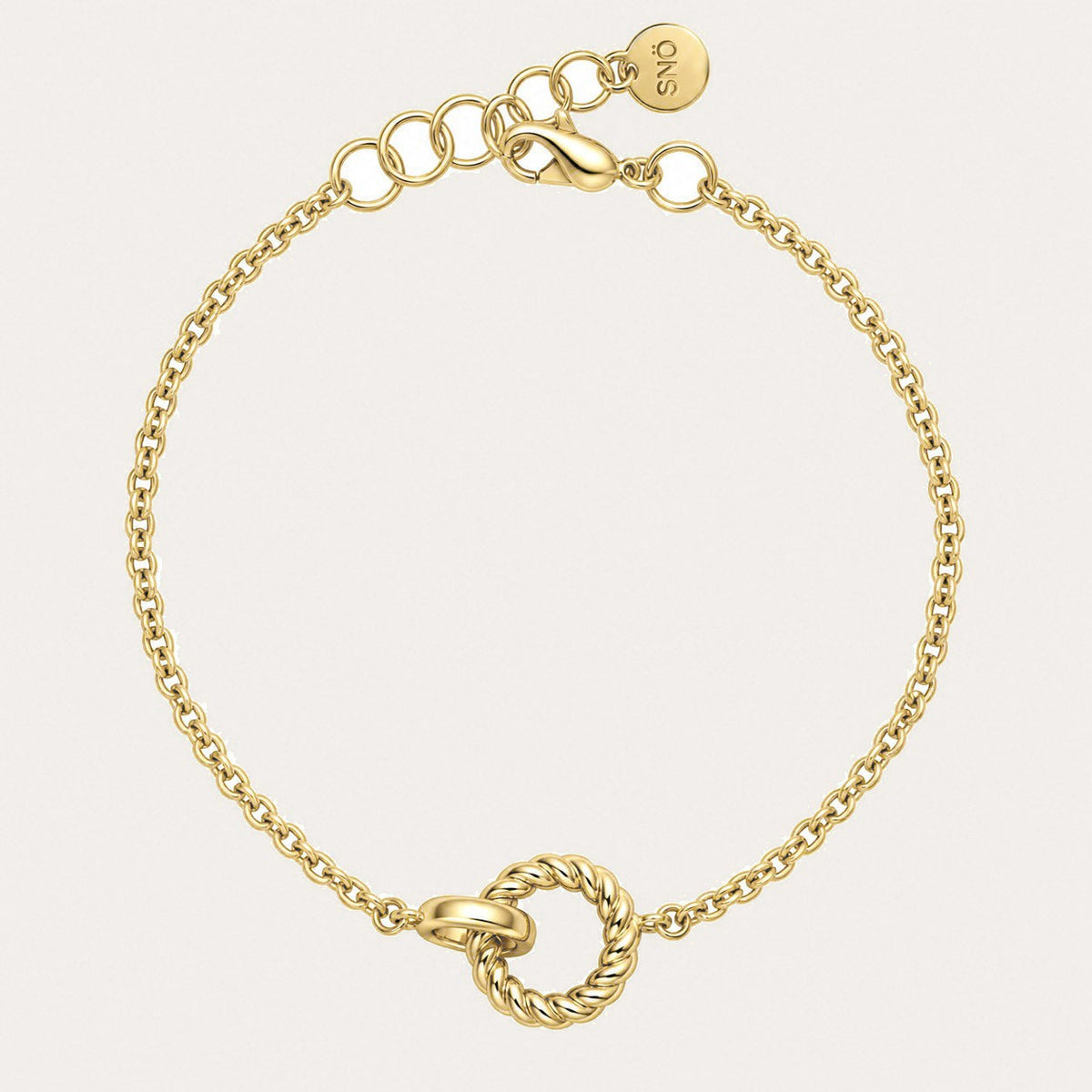 Double twist bracelet Guld