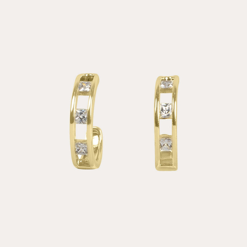 Elle big crystal earring