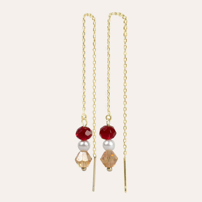 Gemme chain mix earring