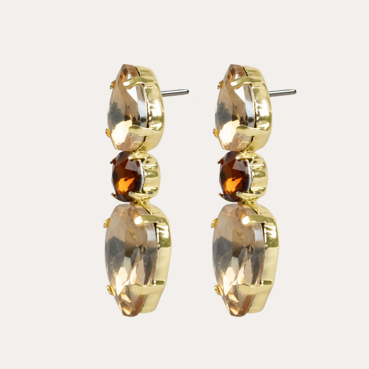 Gemme tripple earring Guld/champagne