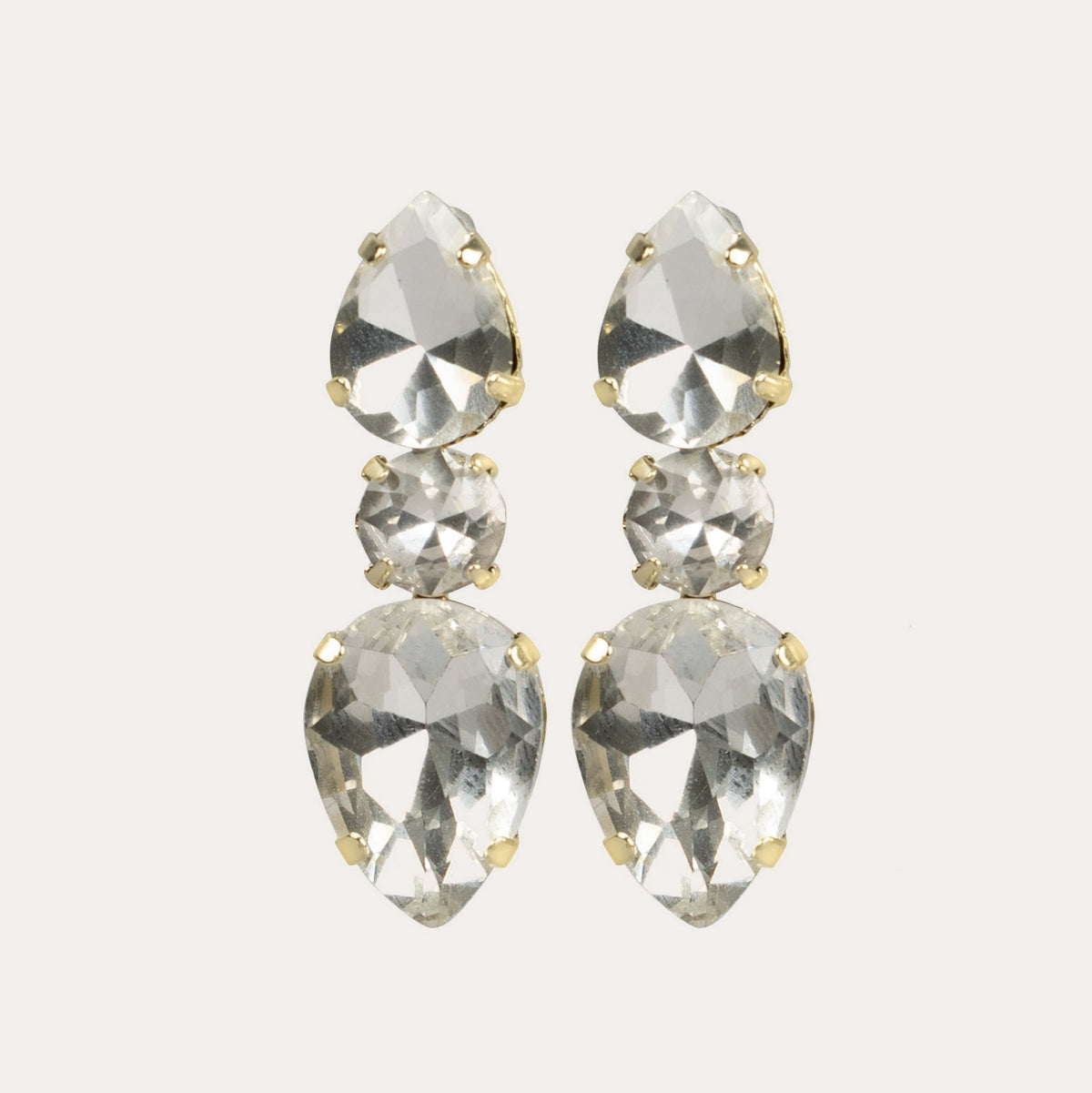 Gemme tripple earring Guld/klar