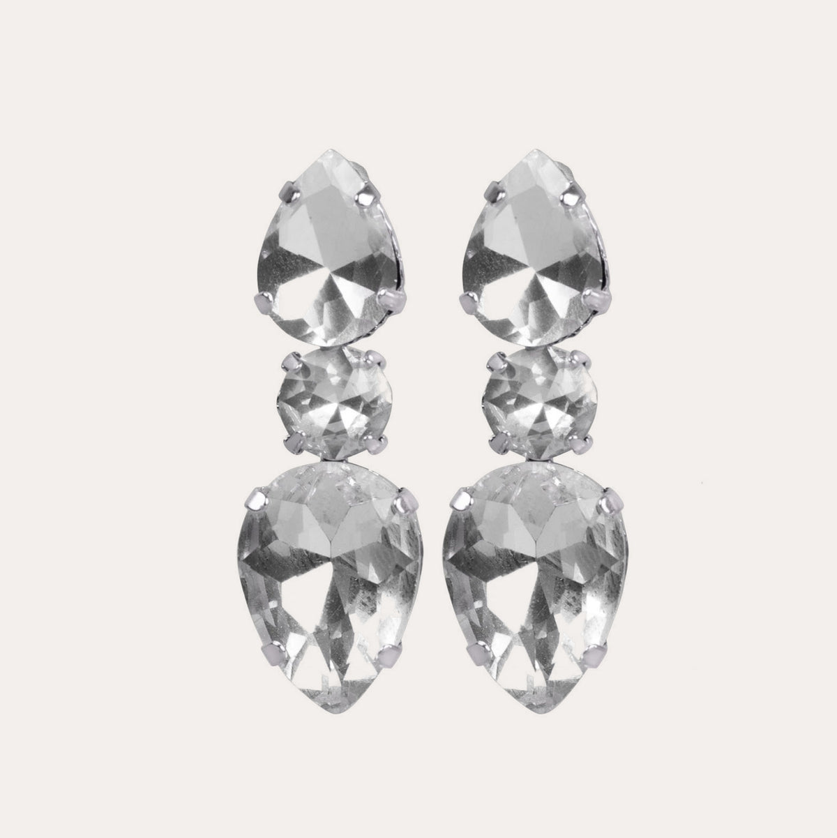 Gemme tripple earring Silver/klar
