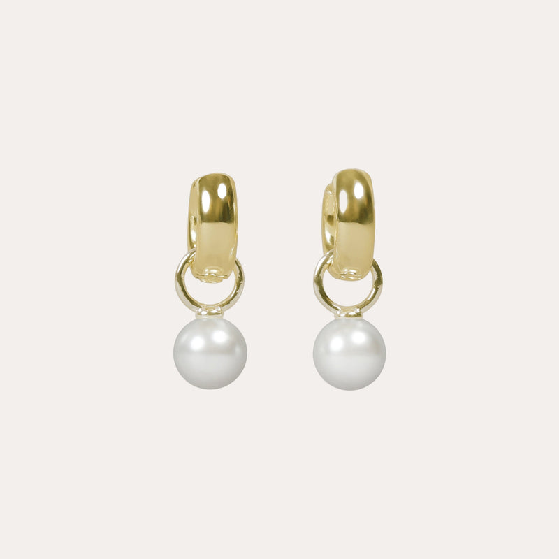 Largo pearl pendant chunky earring