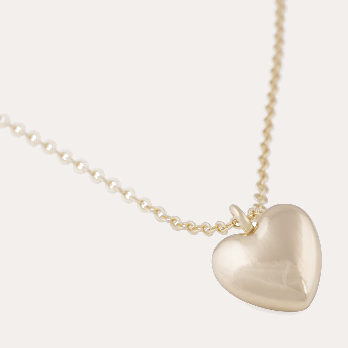 Lovely heart pendant necklace 42 Guld