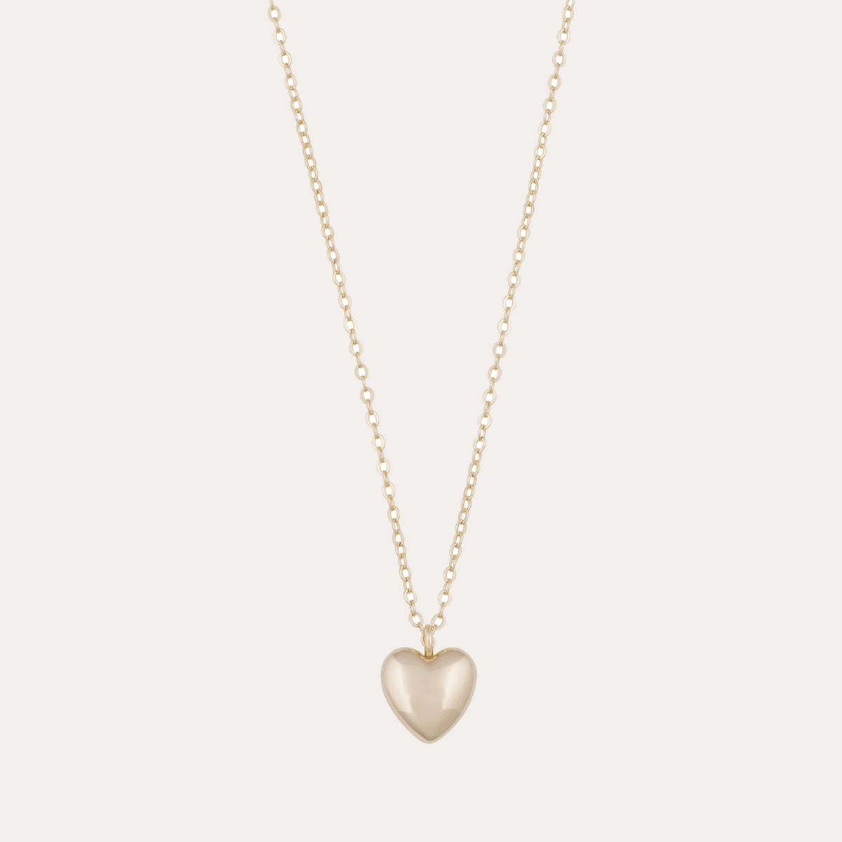 Lovely heart pendant necklace 42 Guld