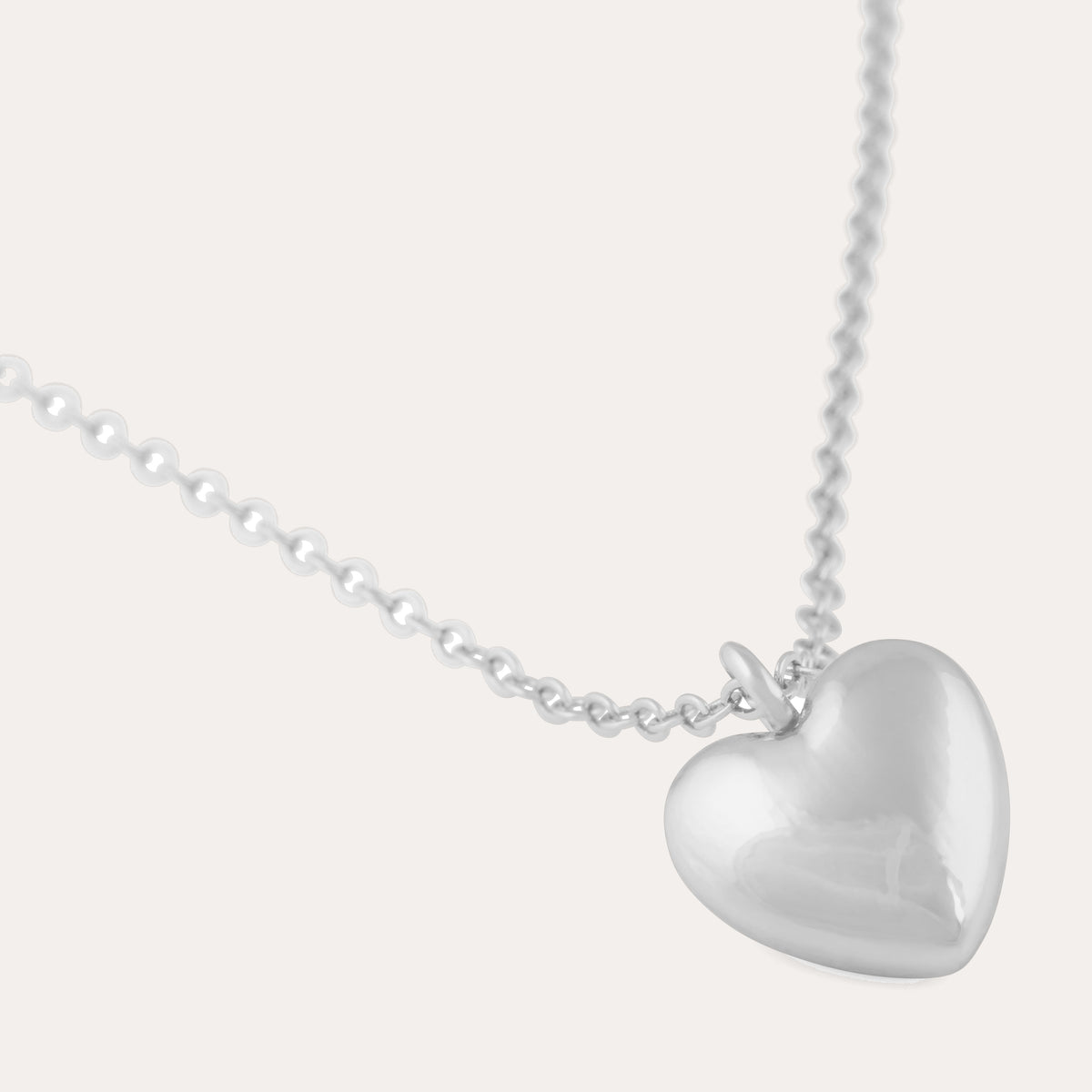Lovely heart pendant necklace 42 Silver