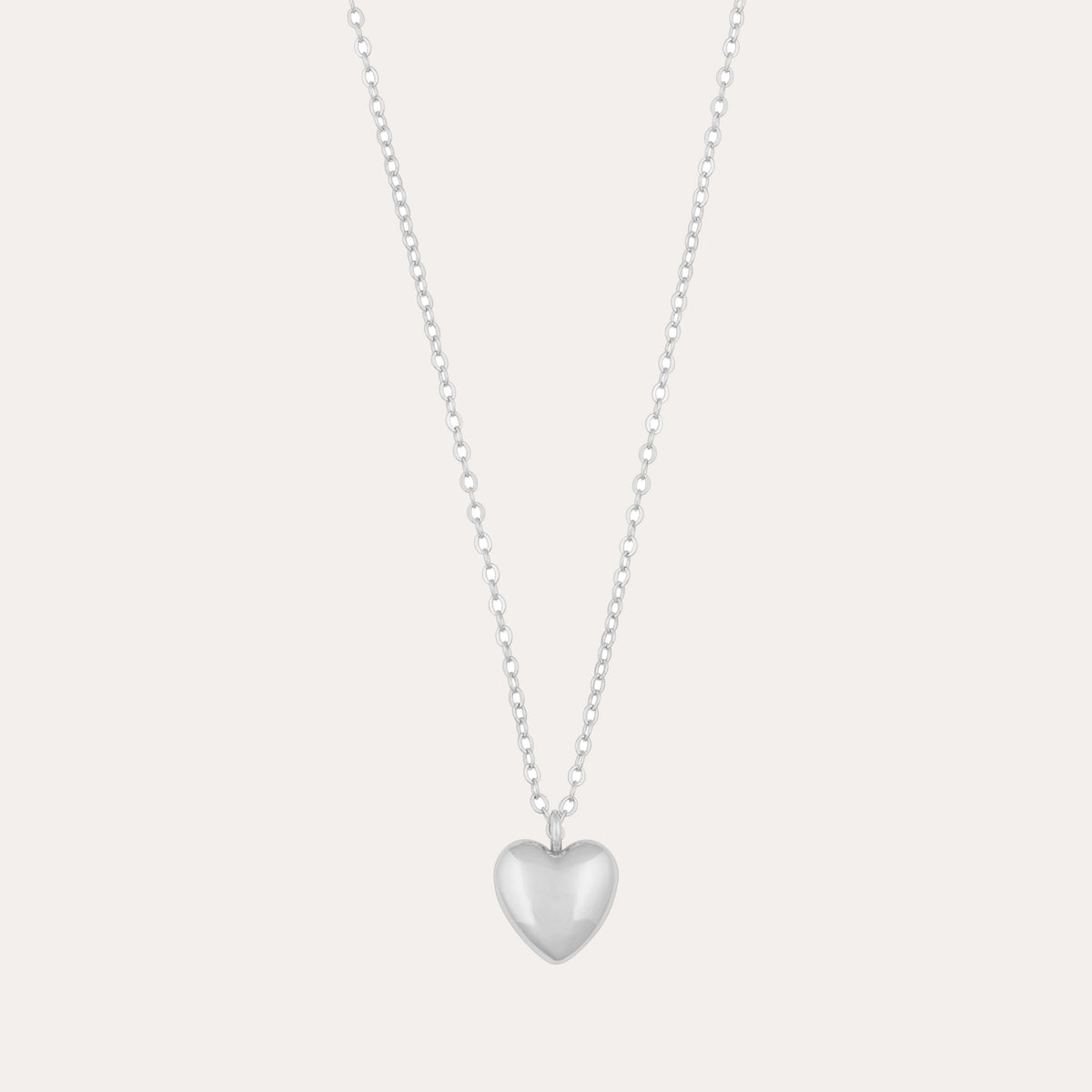Lovely heart pendant necklace 42 Silver