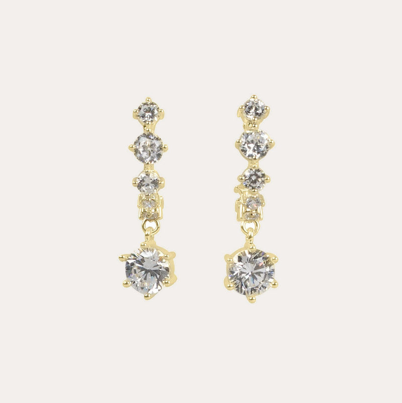 Night crystal pendant earring