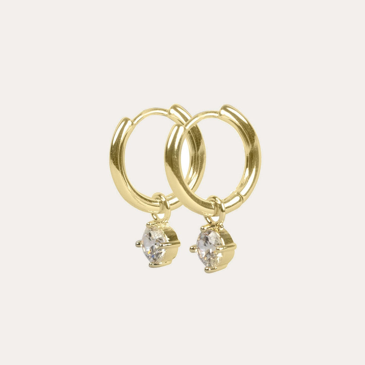 Nova crystal pendant earring Guld/klar