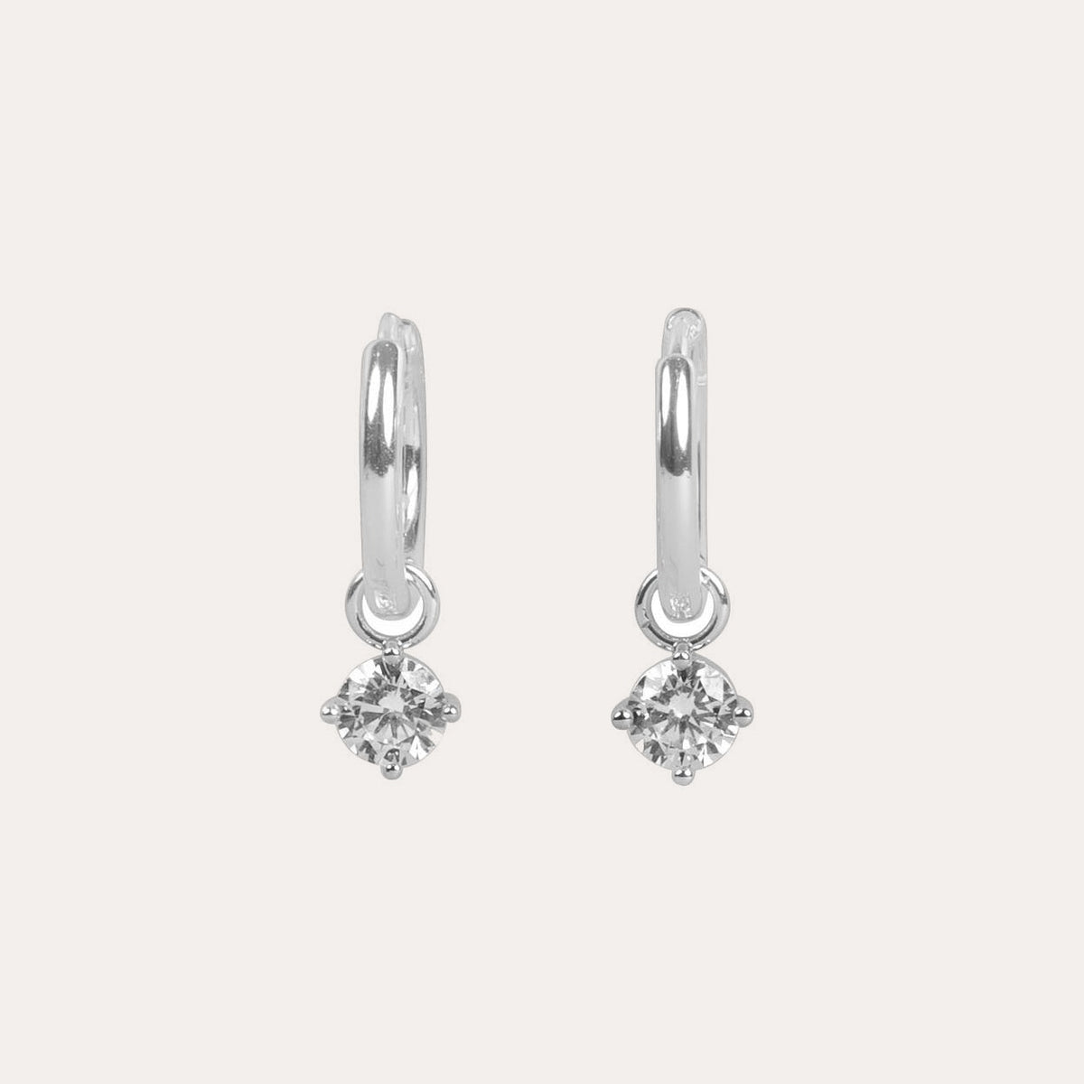 Nova crystal pendant earring Silver/klar
