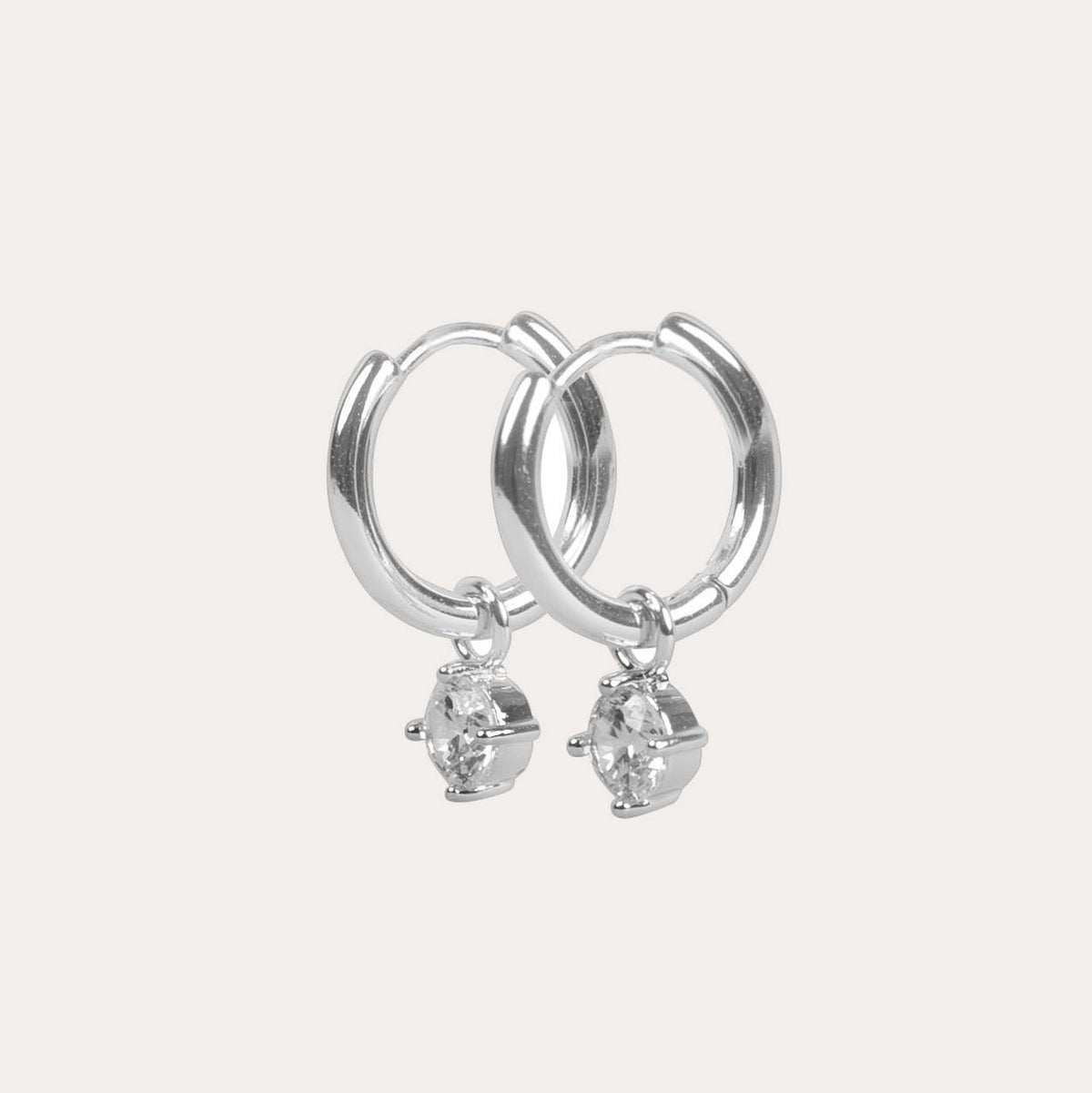 Nova crystal pendant earring Silver/klar