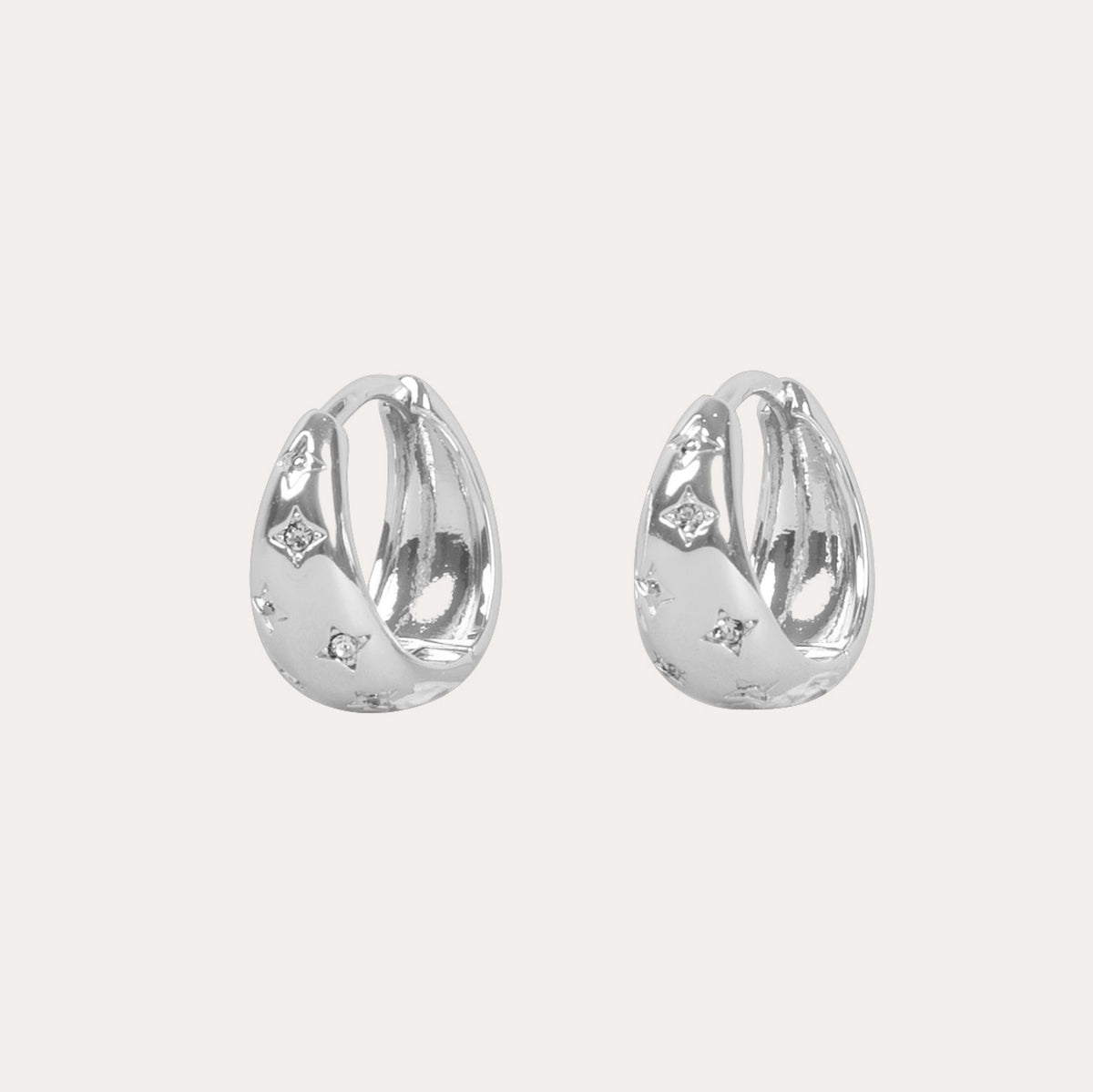 Nova honey earring Silver/klar