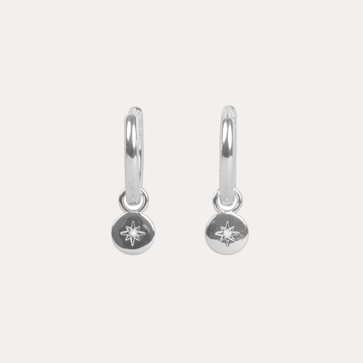 Nova pendant earring Silver/klar