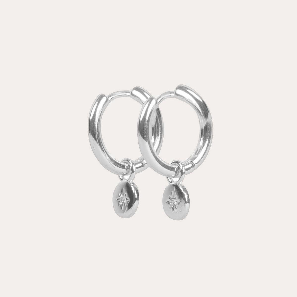 Nova pendant earring Silver/klar