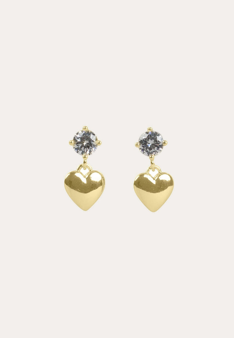 Sky heart crystal earring