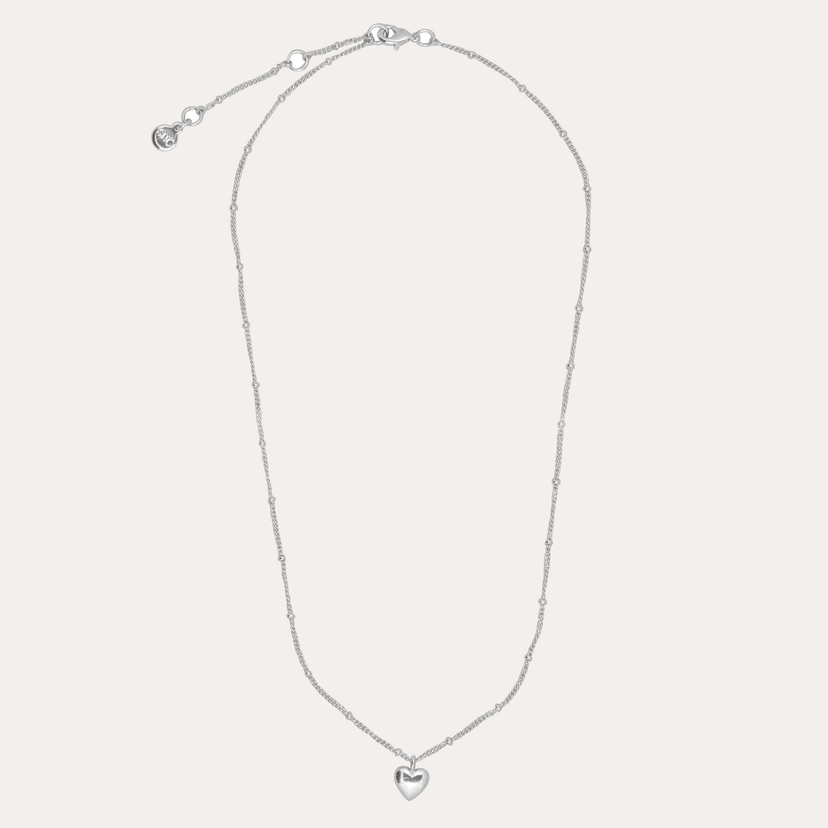 Sky heart necklace 40-45, silver, hela halsbandet