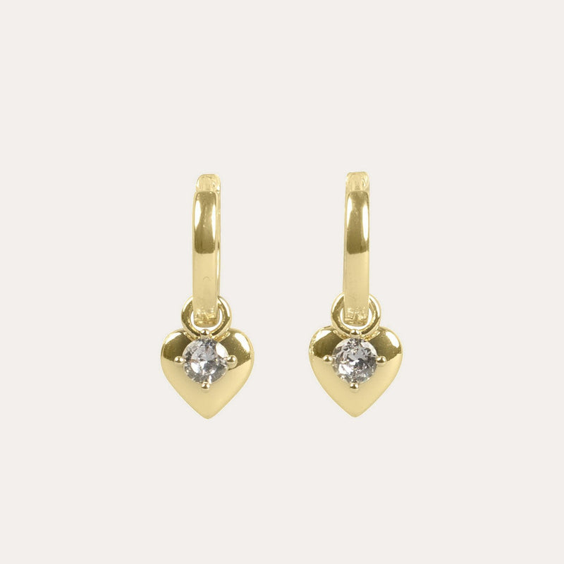 Sky heart pendant earring