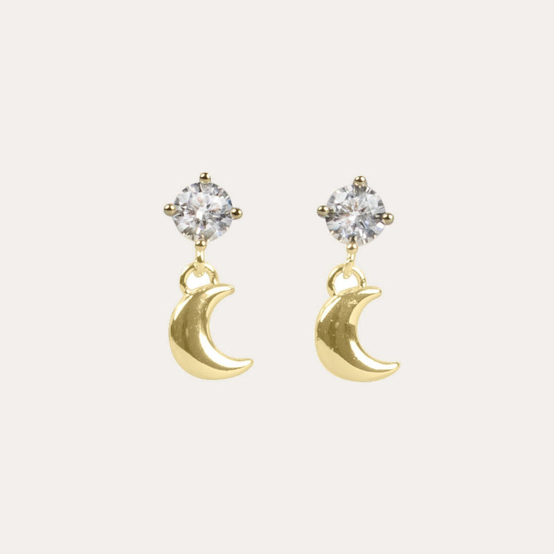 Sky moon crystal earring