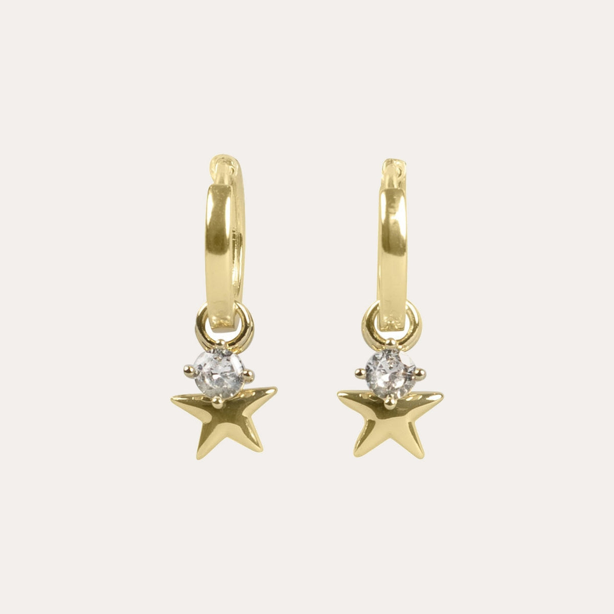 Sky star pendant earring Guld/klar