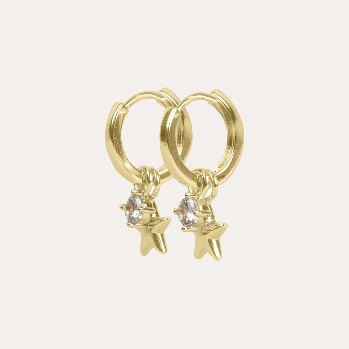 Sky star pendant earring Guld/klar